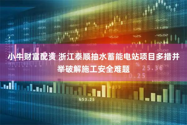 小牛财富配资 浙江泰顺抽水蓄能电站项目多措并举破解施工安全难题