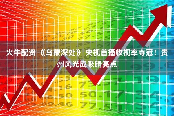 火牛配资 《乌蒙深处》 央视首播收视率夺冠！贵州风光成吸睛亮点